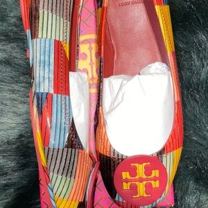 Multicolored Patchwork Tory Burch Flats